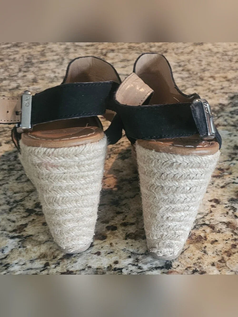 Dv By Dolce Vita Black Women’s Wedge Espadrille Sandals - Suede Upper Size 7